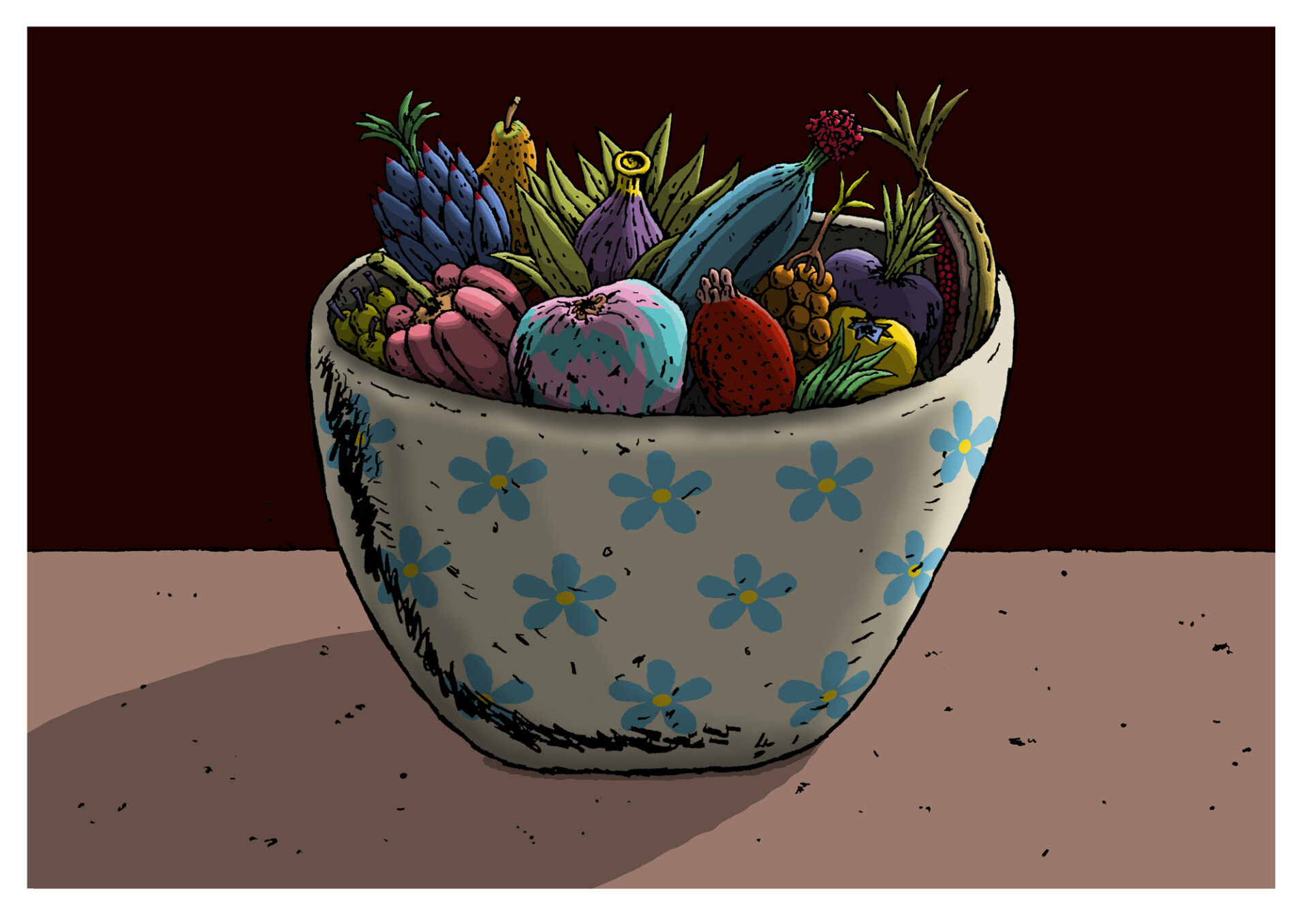 Fake Fruit in a Fruit Bowl