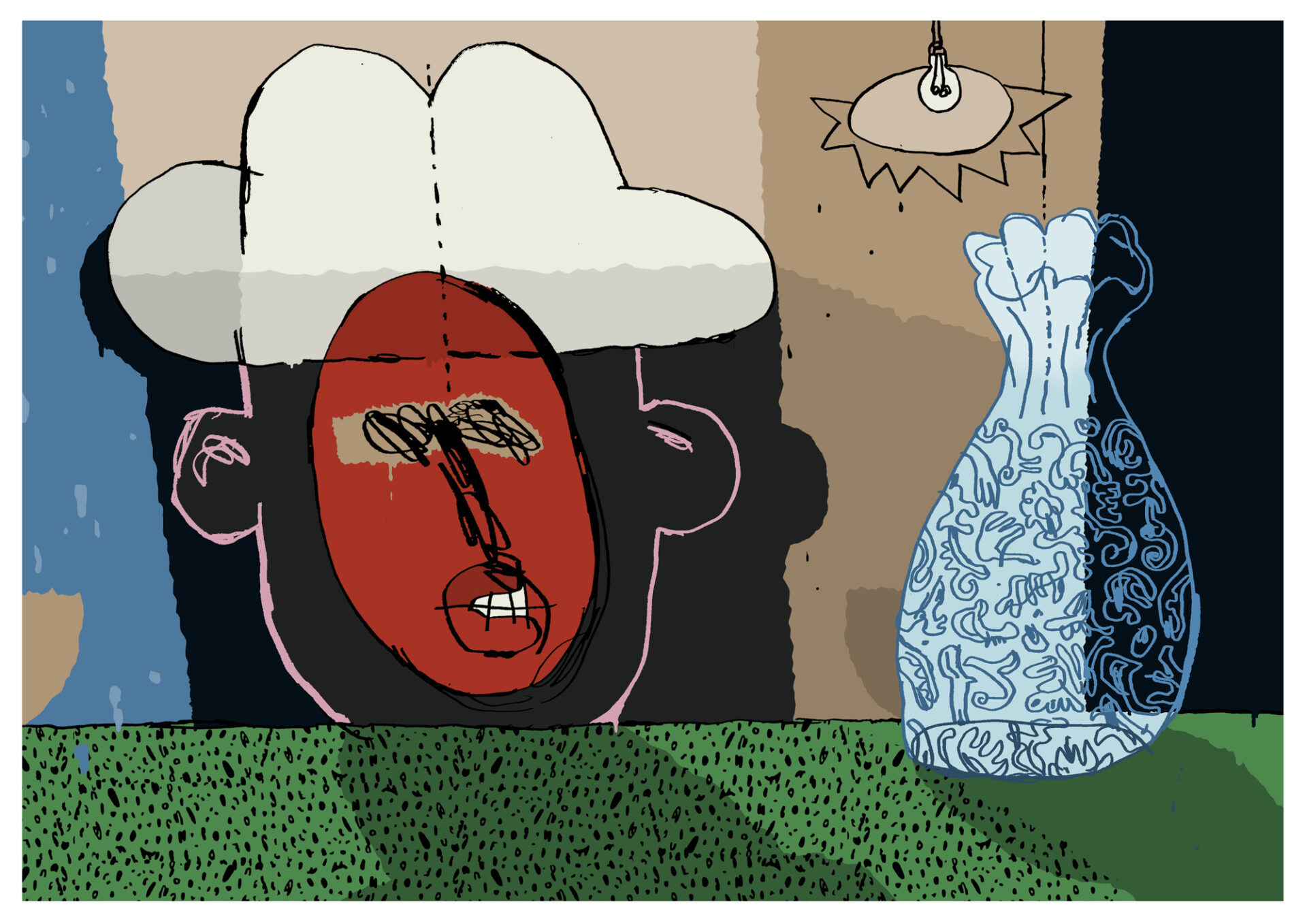 Head and Vase